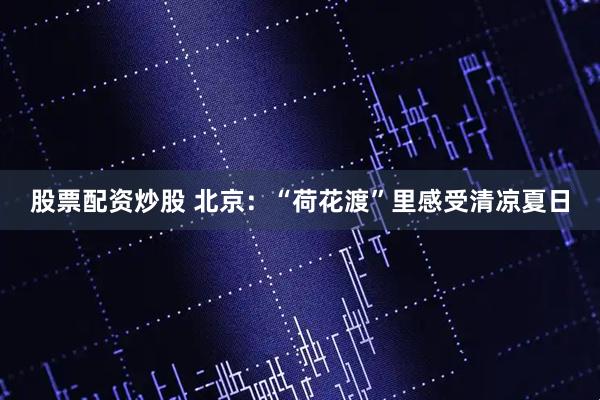 股票配资炒股 北京：“荷花渡”里感受清凉夏日